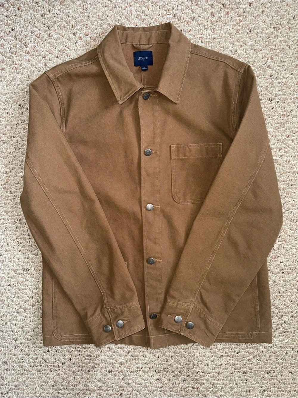 J. Crew Brown Canvas Chore Coat Medium NWOT